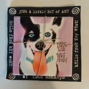 Dog Art Ceramic Tile (Hanger Attached) ~ by Tile Monkeys